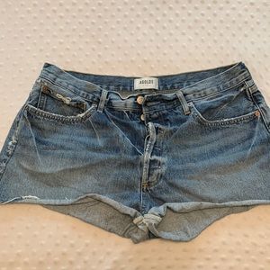 NWOT Agolde Parker distressed denim shorts 32